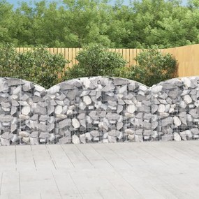 Cesto Gabbione Ad Arco 200x30x100/120 Cm Ferro Zincato /