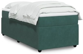 Giroletto A Molle Con Materasso Verde Scuro 80x200 Cm Velluto /