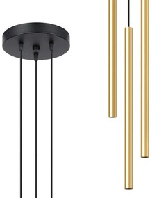 Sollux SL.1197 - Lampadario a sospensione con filo PASTELO 3xG9/8W/230V oro