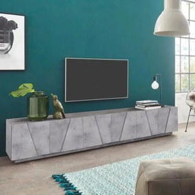 Porta TV PING Moderna con 6 Ante a Battente - Colore Cemento