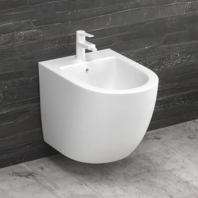 Kamalu - Sanitari sospesi senza brida colore bianco lucido | MIL-BL