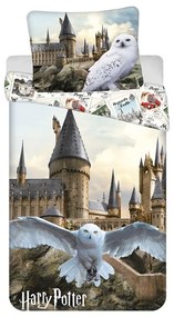 Set copripiumino e federa da bambini in cotone per letto singolo 140x200 cm Harry Potter "Hedwig" – Jerry Fabrics