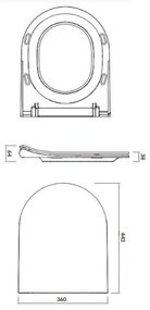 Cersanit K98-0146 - Sedile WC CITY OVAL SoftClose bianco