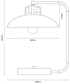 Brilagi - Lampada da tavolo FLAMENGO 1xE27/60W/230V bianco