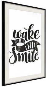 Poster  Wake Up  Cornice Quadri Cornice nera con pass-partout, Larghezza x Altezza Home decor 20x30