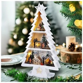 Solight 1V283 - Decorazione natalizia LED 13xLED/2xAA alberello in legno