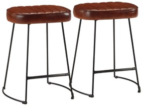 Sgabelli Da Bar 2 Pz Marrone Scuro 40x29,5x53 Cm /