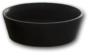 Antonio Lupi Design Pila11 Lavabo tondo 50x15 Cm  soprapiano in pietra Nero Marquinia