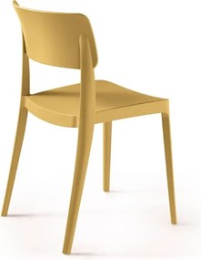 Sedia impilabile da giardino in polipropilene - FRA Ocra 2 pezzi