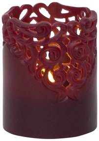 Candela LED a cera rossa, altezza 10 cm Clary - Star Trading