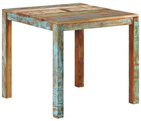 Tavolo Da Pranzo 82x80x76 Cm İn Legno Massello Di Recupero /