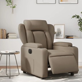 Poltrona Reclinabile Elettrica Cappuccino İn Similpelle /
