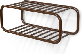 Scarpiera marrone scuro in metallo da parete 72x28x35 cm Retro – Spinder Design