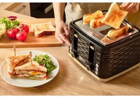 Sencor - Tostapane a 4 fette 1600 W/230 V nero/beige