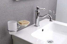 Rubinetto per lavandino in argento lucido verticale Vienna – Sapho