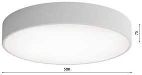 Plafoniera CLEO 4xE27/24W/230V d. 50 cm grigio
