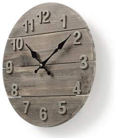 Nedis CLWA002WD30 - Orologio da parete 1xAA/1,5V abete rosso 30 cm