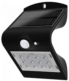 Applique a LED solare con sensore LED/1.5W/3,7V IP65 nero