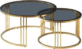Set di Tavolini da caffè Vienna in oro