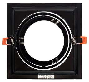 Faro da Incasso Orientabile Nero - 1 lampada AR111 Foro 165x165mm