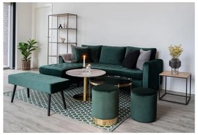 Panchina in velluto verde scuro Skiby - Bonami Essentials