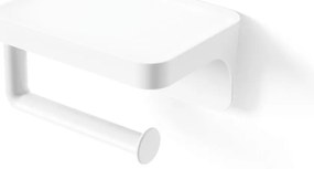 Porta carta igienica bianco autoportante in plastica riciclata Flex Adhesive - Umbra