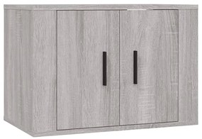 Set mobili porta tv 2 pz grigio sonoma in legno multistrato