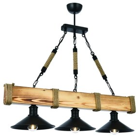 Lampada a sospensione in legno di carpino Kütük Yanık - Opviq lights