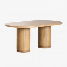 Tavolo da pranzo ovale in legno di mango Analis 200 x 110 cm - Sklum