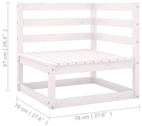 Divano da Giardino a 4 Posti con Cuscini Legno Massello di Pino