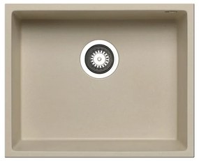 Lavello integrato 1 vasca PYRAMIS Tetragon granito L 40 x L 50 cm beige