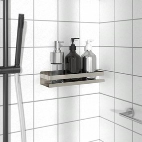 Mensola Per Doccia 30x10x6 Cm İn Acciaio Inox 304 Spazzolato /