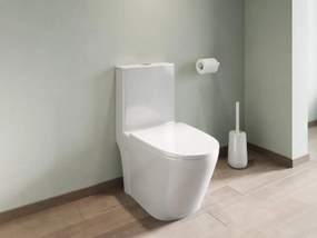 WC da appoggio Drenaggio orizzontale in Ceramica Bianco brillante - NAGILAM