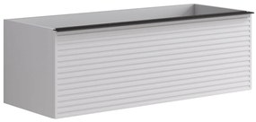 Mobile da bagno sotto lavabo Pixel stripes bianco laccato opaco L 120 x H 40 x P 45.5 cm 2 cassetti, lavabo non incluso