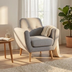 HANSEL - poltrona stile scandinavo in tessuto