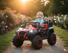 Macchina Elettrica per Bambini 12V Kidfun Fuoristrada 4x4 Rossa...