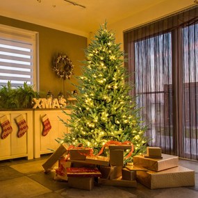 Costway Albero di Natale artificiale da 183cm con 788 punte di ramo 280 luci LED, Albero per decorazioni natalizie