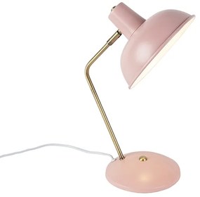 Lampada da tavolo retrò rosa con bronzo - Milou