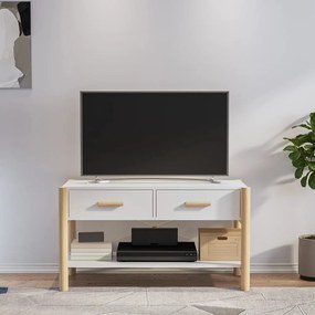 Mobile porta tv bianco 82x38x45 cm in legno multistrato