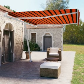 Tenda Da Sole Autoportante Manuale 450x350cm Arancione Marrone /