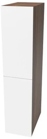Colonna per lavanderia H 180 cm effetto legno e ante in bianco Wanda