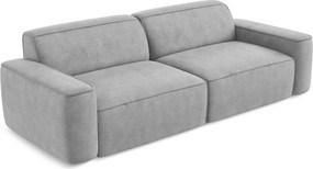 Divano grigio chiaro con rivestimento in ciniglia 244 cm Omao – Makamii