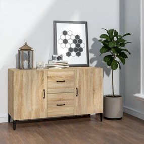 Credenza Rovere Sonoma 100x36x60 Cm İn Legno Multistrato /