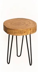 Tavolino in legno naturale Kolej Legno Riciclato - Sklum