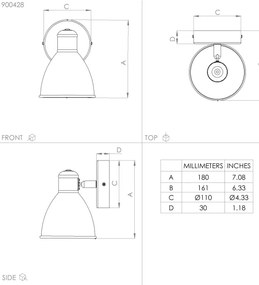 Eglo 900428 - Applique LED bagno SAN PERI 1xGU10/3W/230V IP44