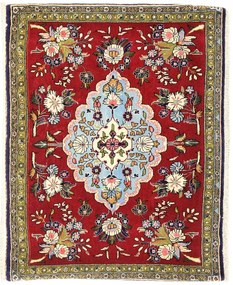 Ghom Tappeto persiano 90 x 70 Rosso (Iran) Annodato A Mano