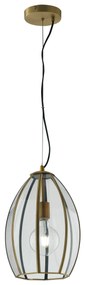 Lampadario Sospensione Chester Industrial Vintage Colore Ottone 60W