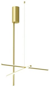 Flos Coordinates Ceiling 1 Lampada sospesa 78 H.123 cm a luce diffusa in alluminio Anodized Champagne