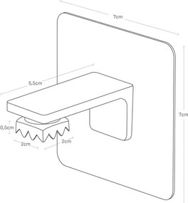 Porta dispenser per sapone nero autoportante magnetico in plastica Film Hook - YAMAZAKI
