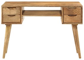 Scrivania con cassetti 110x47x76 cm in legno massello di mango